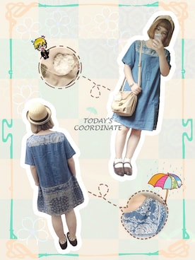 「earth music&ecology（アースミュージックアンドエコロジー）のMini Shoulder/BG（ショルダーバッグ、ホワイト系）」を使った、SONGSHUYAさん（レディース・158cm）の冬コーディネート