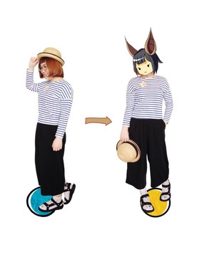 「earth music&ecology（アースミュージックアンドエコロジー）のアイテム」を使った、SONGSHUYAさん（レディース・158cm）の春コーディネート