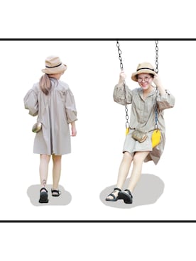 「L.H.P（エルエイチピー）のアイテム（サンダル）」を使った、SONGSHUYAさん（レディース・158cm）の夏コーディネート