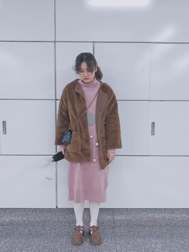 「Crisp（クリスプ）のアイテム（ピーコート）」を使った、adiaaaaaaaさん（レディース・164cm）の冬コーディネート