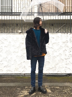 「SHAREEF（シャリーフ）のアイテム（その他アウター）」を使った、タカハタ ヒロキさん（メンズ・183cm）の秋コーディネート