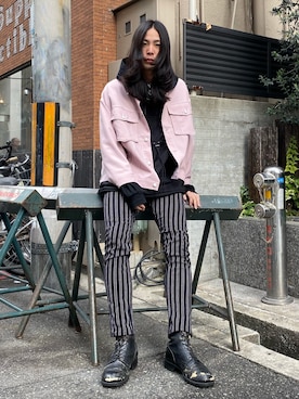 「elephant TRIBAL fabrics（エレファントトライバルファブリックス）のアイテム（その他アウター）」を使った、タカハタ ヒロキさん（メンズ・183cm）の冬コーディネート