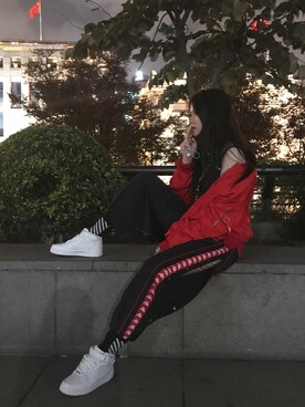 「NIKE Air Flightのアイテム（スニーカー）」を使った、ujrfnfjrhd-さん（レディース・173cm）の秋コーディネート