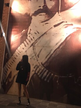 「METALLICA（メタリカ）のアイテム（Hoodies、ブラック系）」を使った、ujrfnfjrhd-さん（レディース・173cm）の秋コーディネート