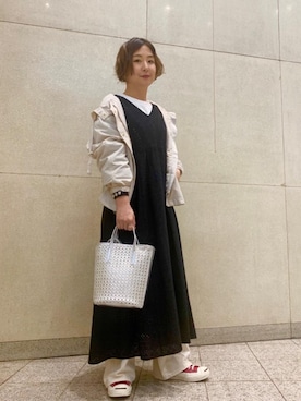 「ONE-PIECE」｜taniguchi6879さん（レディース・159cm）の春コーディネート
