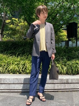 「ビジネス」｜「アイテム（その他アウター）」を使った、taniguchi6879さん（レディース・159cm）の春コーディネート