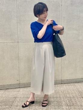 「ベーシック/トラッド」｜taniguchi6879さん（レディース・159cm）の夏コーディネート