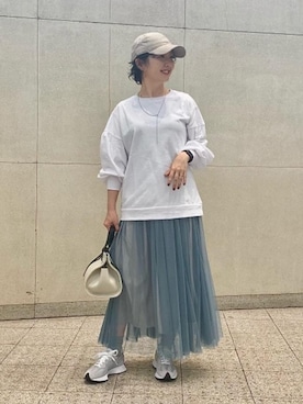 「OUTERSUNSET（アウターサンセット）のアイテム」を使った、taniguchi6879さん（レディース・159cm）の秋コーディネート