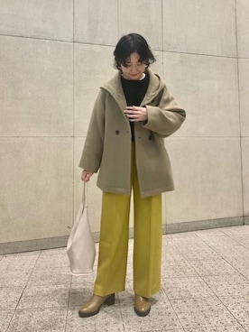 「green label relaxing（グリーンレーベルリラクシング）のアイテム（その他アウター）」を使った、taniguchi6879さん（レディース・159cm）の冬コーディネート