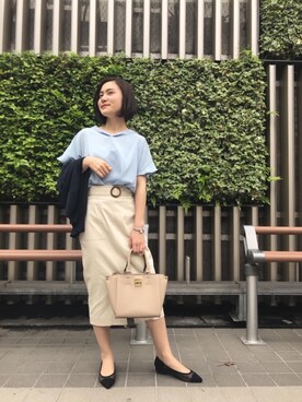 ルクールブラン新宿ミロード店スタッフさん（レディース・158cm）の春コーディネート