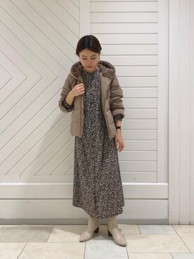 ルクールブラン新宿ミロード店スタッフさん（レディース・158cm）の秋コーディネート