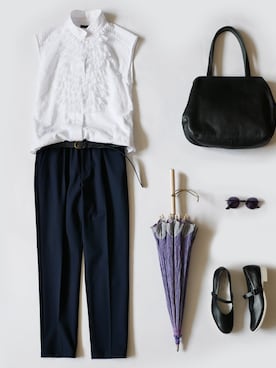 「その他セレクト（ソノタセレクト）のアイテム」を使った、GOUACHE FUKUOKA  ガッシュ福岡さん（レディース・160cm）の夏コーディネート