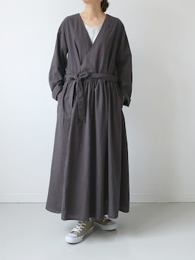 「UNIVERSAL TISSU（ユニヴァーサルティシュ）のアイテム」を使った、GOUACHE FUKUOKA  ガッシュ福岡さん（レディース・158cm）の夏コーディネート