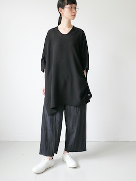 「chausser（ショセ）のアイテム」を使った、GOUACHE FUKUOKA  ガッシュ福岡さん（レディース・158cm）の冬コーディネート