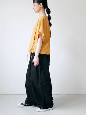 「SACRA（サクラ）のアイテム」を使った、GOUACHE FUKUOKA  ガッシュ福岡さん（レディース・158cm）の春コーディネート