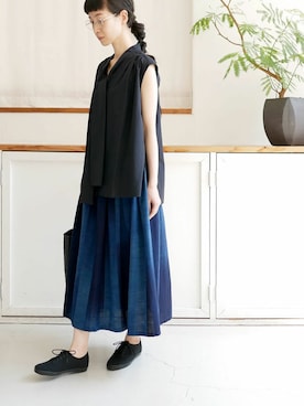 「アイテム（スカート、その他）」を使った、GOUACHE FUKUOKA  ガッシュ福岡さん（レディース・158cm）の夏コーディネート