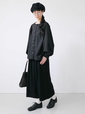 「アイテム（トートバッグ、その他）」を使った、GOUACHE FUKUOKA  ガッシュ福岡さん（レディース・158cm）の秋コーディネート