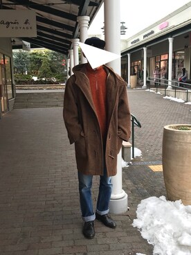 「アイテム（ダッフルコート）」を使った、genさん（メンズ・178cm・10代）の冬コーディネート