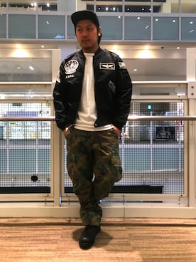 「L-2」｜RYOさん（メンズ・170cm）の春コーディネート