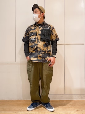 「AVIREX（アヴィレックス）のアイテム（リング）」を使った、RYOさん（メンズ・170cm）の春コーディネート