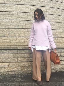 プルミエアロンディスモン カシミヤ混 ウールニット ハイネック アゼ編み 白 プルミエアロンディスモン カシミヤ混 ウールニット ハイネック アゼ