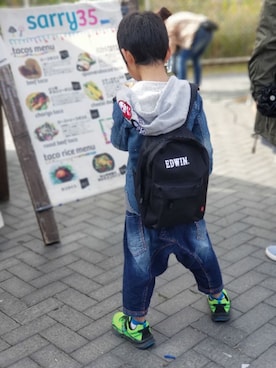 「MEIN HEIM（マイン　ハイム）のアイテム」を使った、Haha◡̈さん（キッズ・120cm）の秋コーディネート