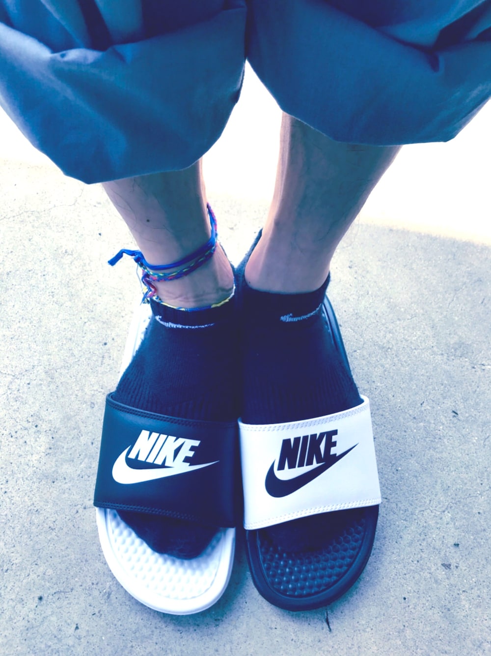 「シャワーサンダル、夏の作業前」｜「NIKEのアイテム（サンダル、その他）」を使った、Yutakaさん（メンズ・165cm）の夏コーディネートの1枚目の写真