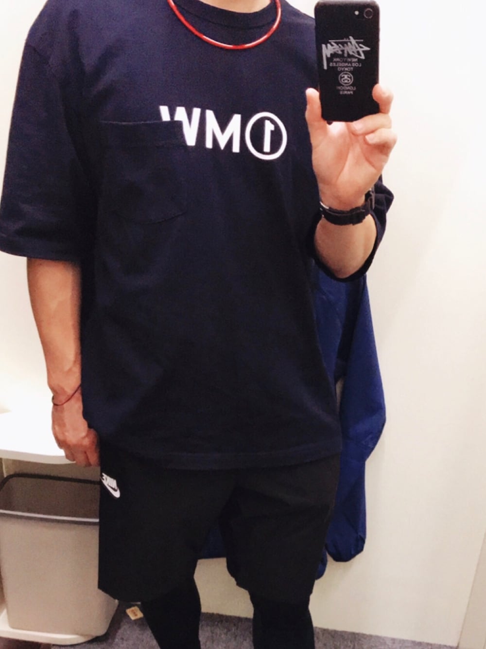 「SOPH.、GU、NIKE、インナーレギンス、ストリート、スポーツmix」｜「SOPH.のアイテム（Tシャツ/カットソー、ブラック系）」を使った、Yutakaさん（メンズ・165cm）の秋コーディネートの1枚目の写真