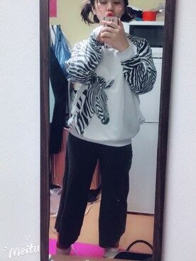 「家着」｜Shuyiiilさん（レディース・163cm）の冬コーディネート