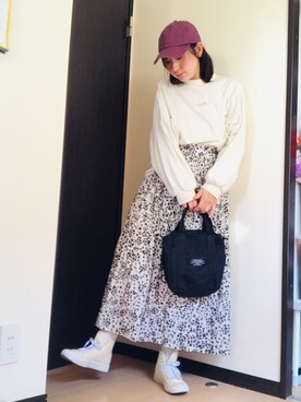 「CABANE de ZUCCa（カバンドズッカ）のアイテム」を使った、まっすーさん（レディース・158cm）の春コーディネート