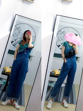 「盐系风格」｜「アイテム（その他シューズ）」を使った、JO柚さん（レディース・170cm）の夏コーディネート