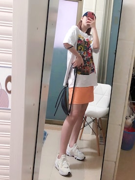 「盐系风格」｜「アイテム（スカート）」を使った、JO柚さん（レディース・170cm）の秋コーディネート