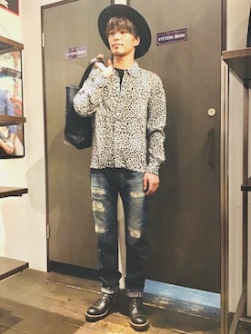 「The Flat Head（ザ・フラットヘッド）のアイテム（パンツ）」を使った、あきひろさん（メンズ・173cm）の夏コーディネート