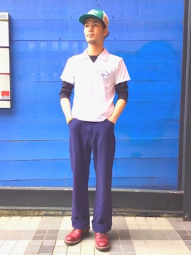 「The Flat Head（ザ・フラットヘッド）のアイテム（パンツ）」を使った、あきひろさん（メンズ・173cm）の夏コーディネート