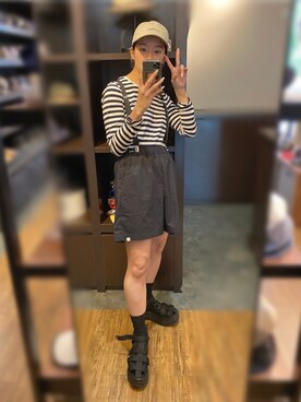 Kangol カンゴール のキャップ ベージュ系 を使った人気ファッションコーディネート 髪型 ベリーショートヘアー Wear