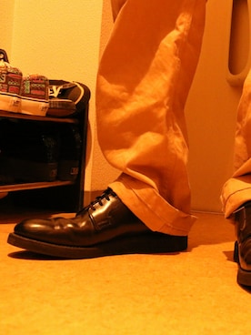 「RED WING（レッドウィング）のアイテム（ローファー）」を使った、Masatoshiさん（メンズ・181cm）の秋コーディネート