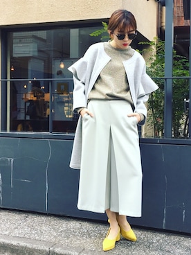 「アイテム（パンプス）」を使った、OHARUさん（レディース・158cm）の冬コーディネート