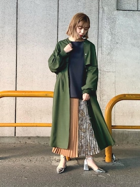 「OSMOSIS（オズモーシス）のアイテム（その他アウター）」を使った、OHARUさん（レディース・159cm）の春コーディネート