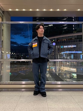 「united arrows」｜「アイテム（ブルゾン）」を使った、Kentaro Nishimotoさん（メンズ・170cm）の夏コーディネート