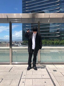 「ユナイテッドアローズ」｜「アイテム（スラックス）」を使った、Kentaro Nishimotoさん（メンズ・170cm）の夏コーディネート