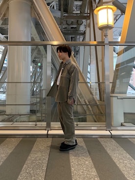 「ユナイテッドアローズ」｜「アイテム（ブルゾン）」を使った、Kentaro Nishimotoさん（メンズ・170cm）の秋コーディネート