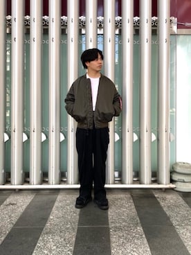 Kentaro Nishimotoさんの（Alpha Industries | アルファインダストリーズ）を使ったコーディネート