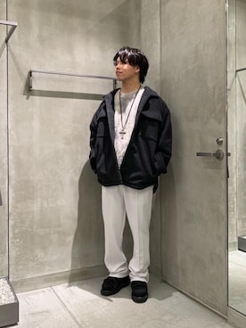 「united arrows」｜「アイテム（ブルゾン）」を使った、Kentaro Nishimotoさん（メンズ・170cm）の冬コーディネート