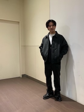 「united arrows」｜「アイテム（ブルゾン）」を使った、Kentaro Nishimotoさん（メンズ・170cm）の冬コーディネート