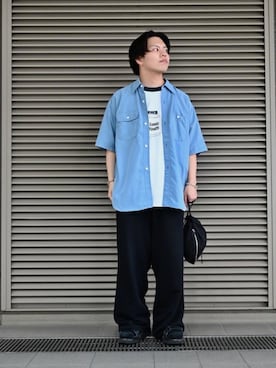 「SPACE_SPACE（スペーススペース）のアイテム」を使った、Kentaro Nishimotoさん（メンズ・170cm）の夏コーディネート
