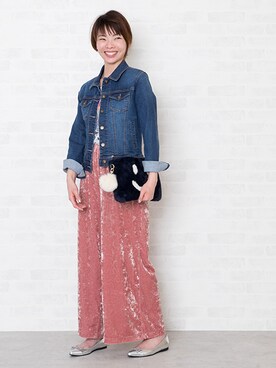 クラッシュベロアワイドパンツ を使ったレディースコーディネート一覧 クラッシュベロアワイドパンツ を使ったレディースコーディネート一覧
