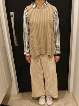 「rps（アールピーエス）のアイテム（ベスト）」を使った、ちょんさん（レディース・153cm）の春コーディネート