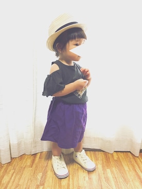 FURU‿̑̈IKU   さん（キッズ・80cm）の夏コーディネート