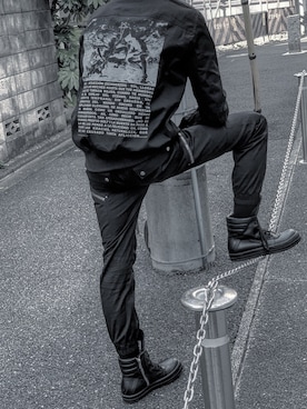 「RICK OWENS」｜「アイテム（カーゴパンツ）」を使った、Ryuさん（メンズ・175cm）の春コーディネート