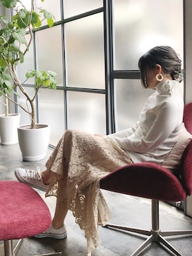 ten⭐︎ichiko       さん（レディース・157cm）の冬コーディネート